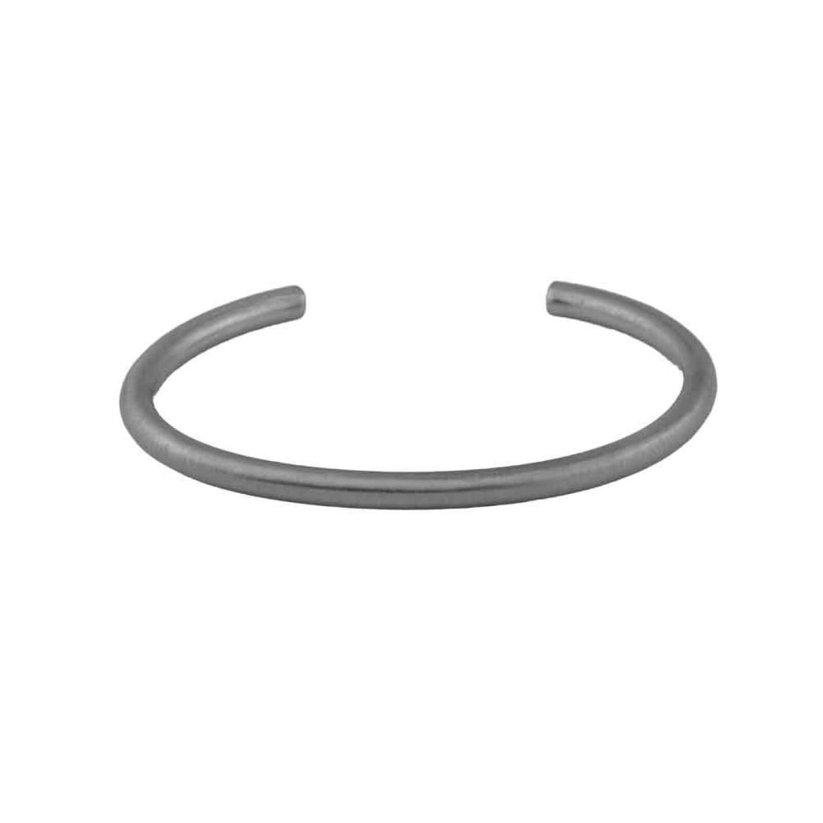 Infinity Open Bangle Bracelet Hematite Plating